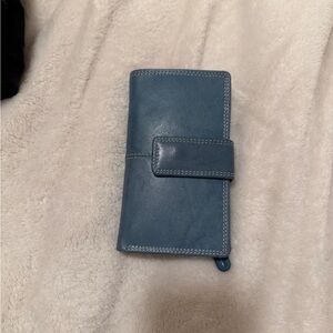 Blue Leather Wallet